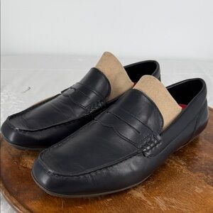 Tommy Hilfiger Shoes Mens 10.5 Blue Faux Leather Slip On Penny Loafer Casual